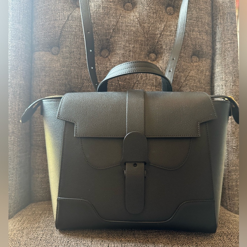 Senreve Black Leather Satchel